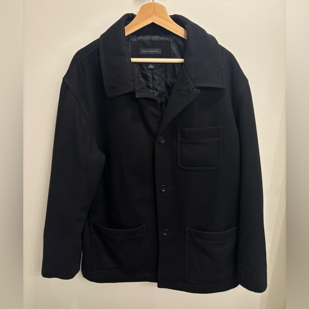 Banana Republic Black Pea Coat